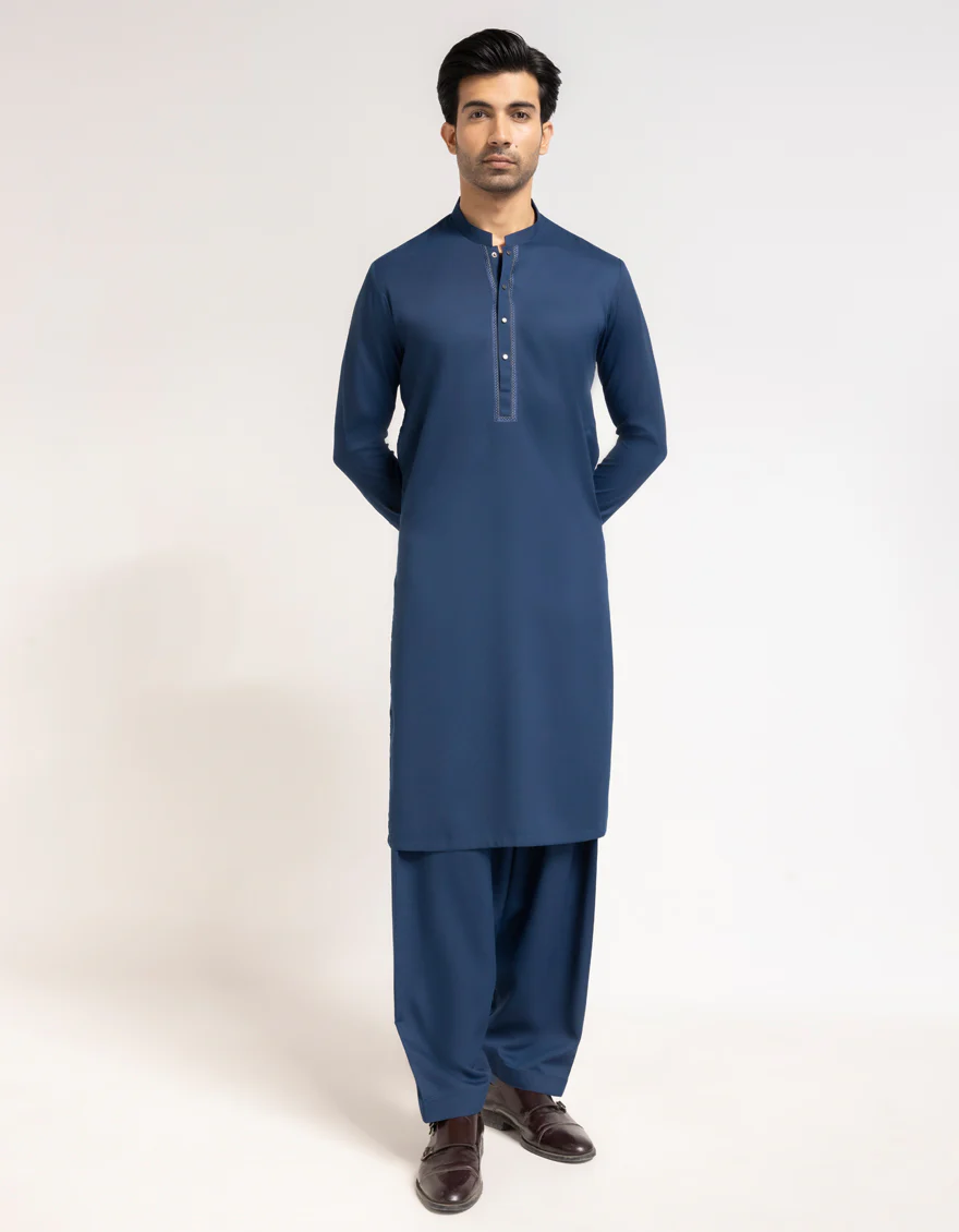 DARK BLUE KAMEEZ SHALWAR | JJKS-A-90566/S26/JJ10630-SF