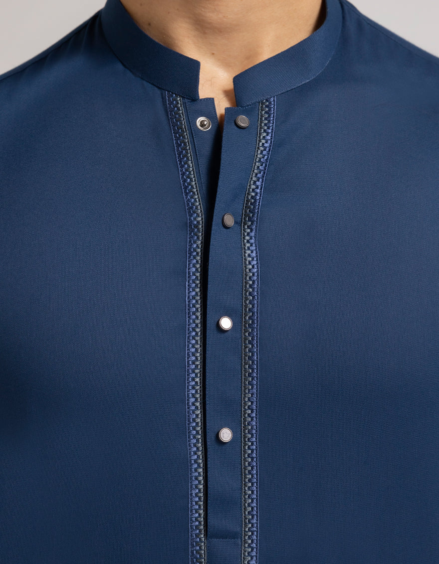 DARK BLUE KAMEEZ SHALWAR | JJKS-A-90566/S26/JJ10630-SF - Image 3