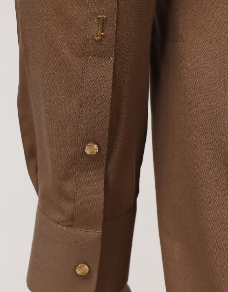 BROWN KAMEEZ SHALWAR | JJKS-S-47630/S26/JJ10885-PN - Image 4