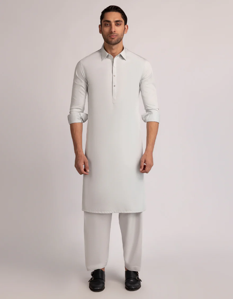 SKY BLUE BLENDED KAMEEZ SHALWAR | JJKS-W-47563/S25/JJ10517-PN