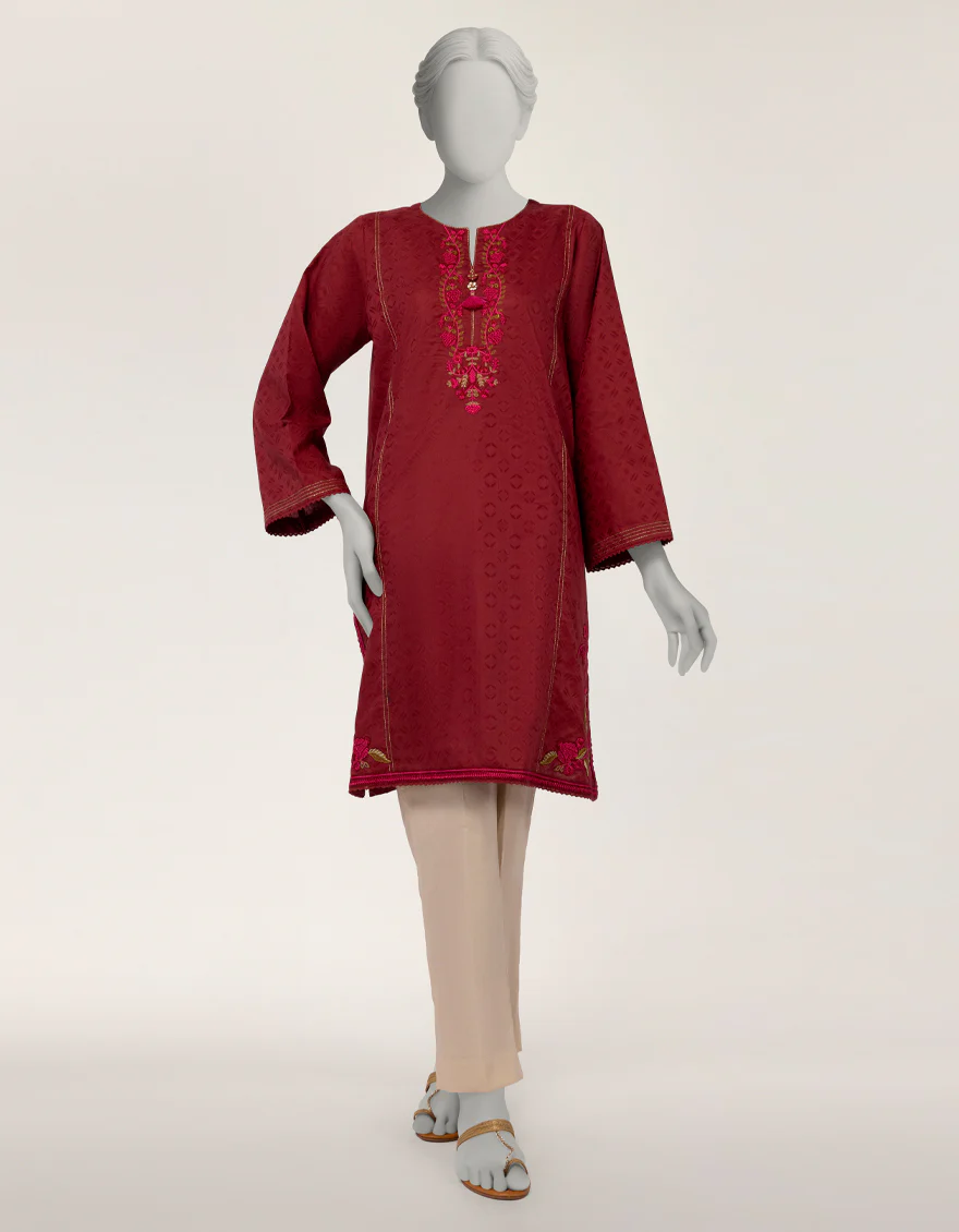MAROON DOBBY KURTI | JJLK-S-JSS-26-594 FB/ASSORTMENT-06