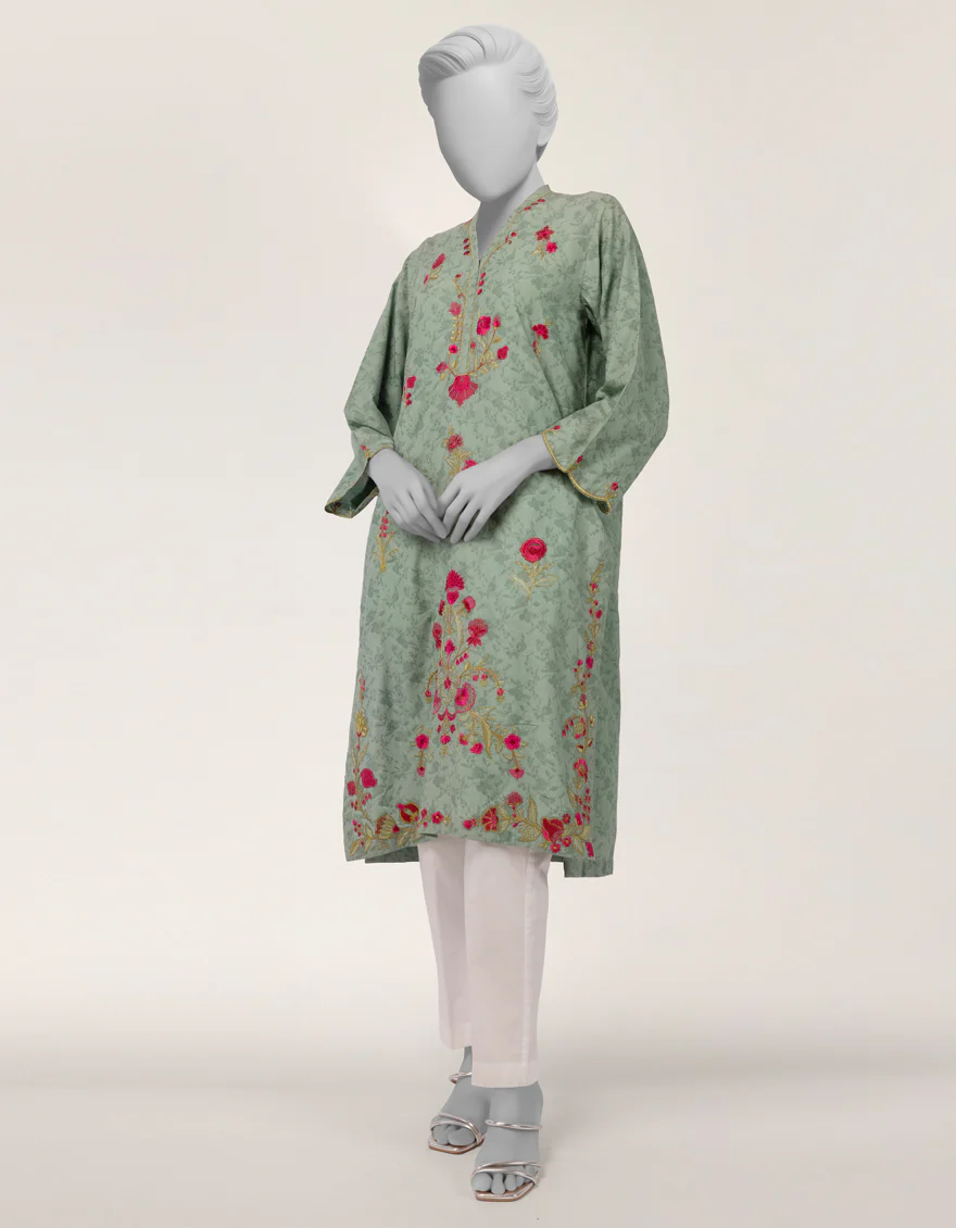 GREEN DOBBY KURTI | JJLK-S-JSS-26-605 FB/ASSORTMENT-17