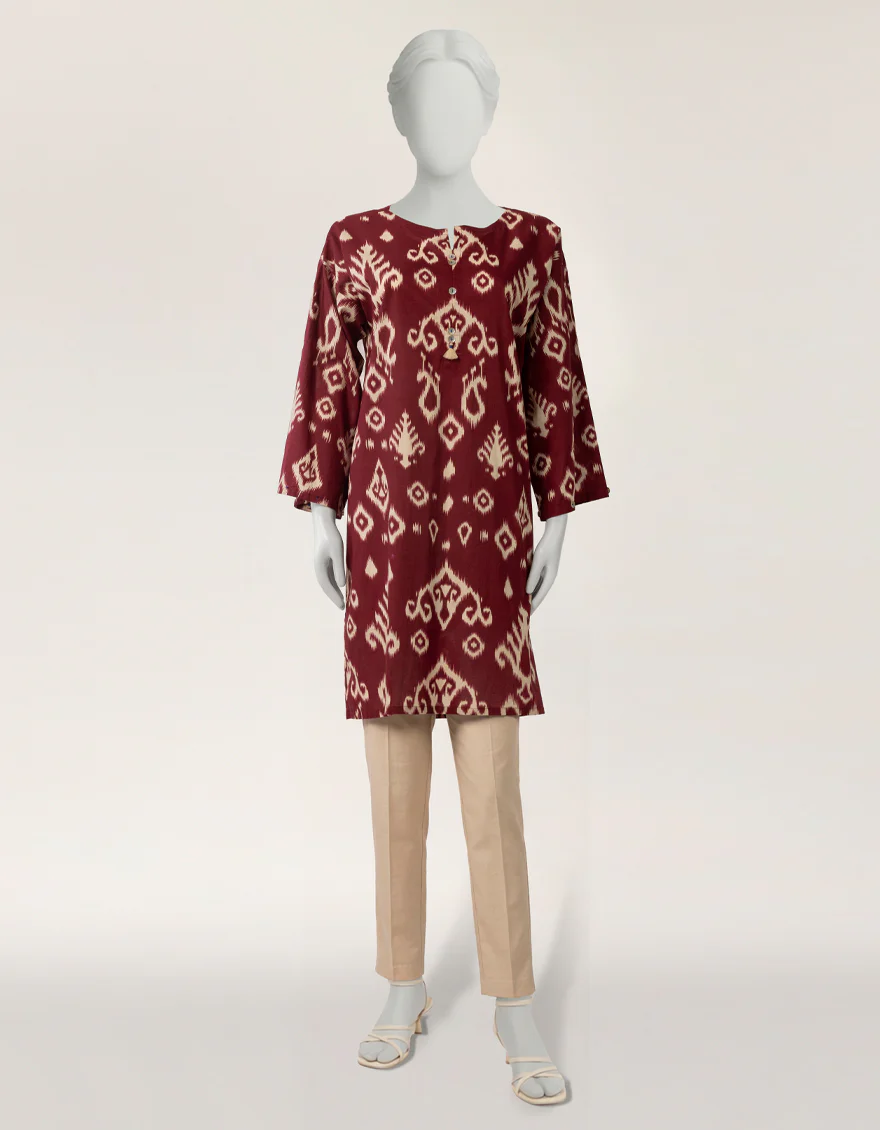 MAROON LAWN KURTI | JJLK-S-JSS-26-615 FB/ASSORTMENT-2