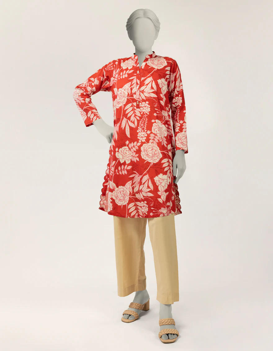RED LAWN KURTI | JJLK-S-JSS-26-618 FB/ASSORTMENT-05
