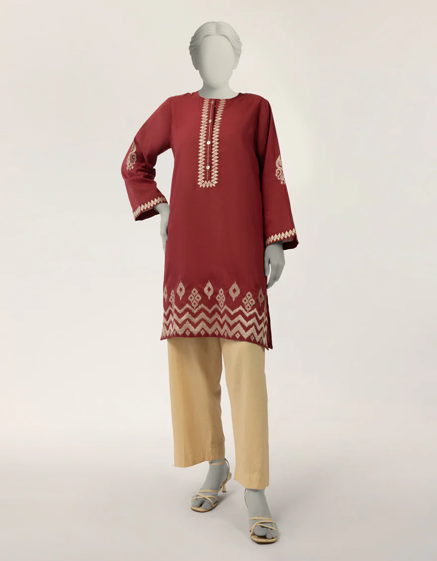 MAROON LAWN KURTI | JJLK-S-JSS-26-637 FB/ASSORTMENT-24