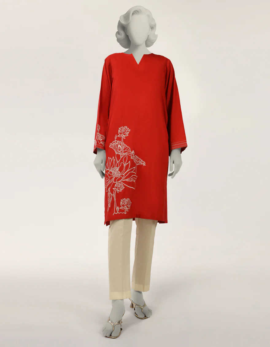 RED LAWN KURTI | JJLK-S-JSS-26-638 FB/ASSORTMENT-25