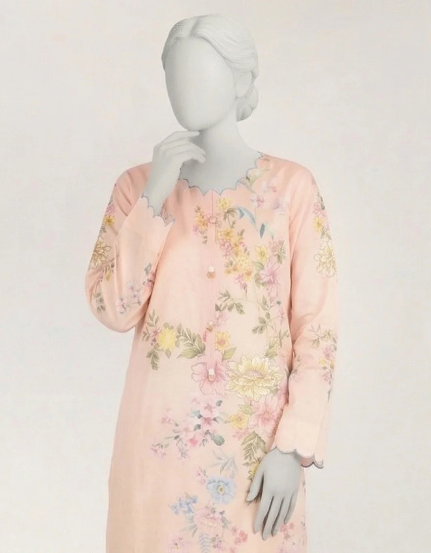 PINK LAWN KURTI | JJLK-S-JSS-26-646 FB/BLOSSOM-03 - Image 2