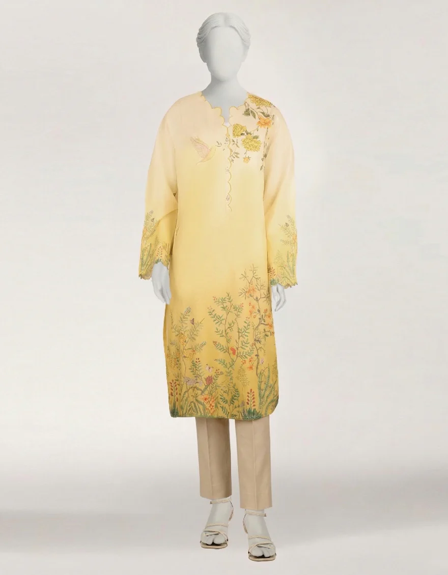 YELLOW LAWN KURTI | JJLK-S-JSS-26-649 FB/BLOSSOM-06 - Image 3