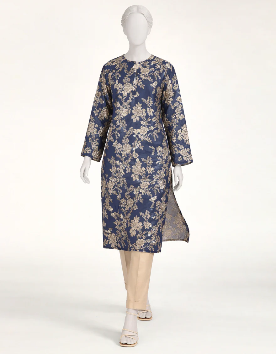 BLUE LAWN KURTI | JJLK-S-JSS-26-651 FB/MONOCHROME-6