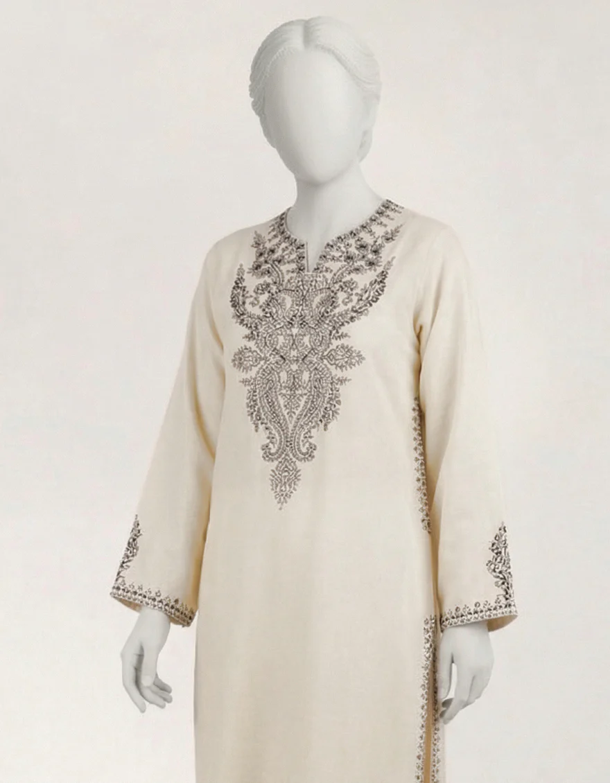 OFF WHITE DOBBY KURTI | JJLK-S-JSS-26-655 FB/MONO CROME-02 - Image 2