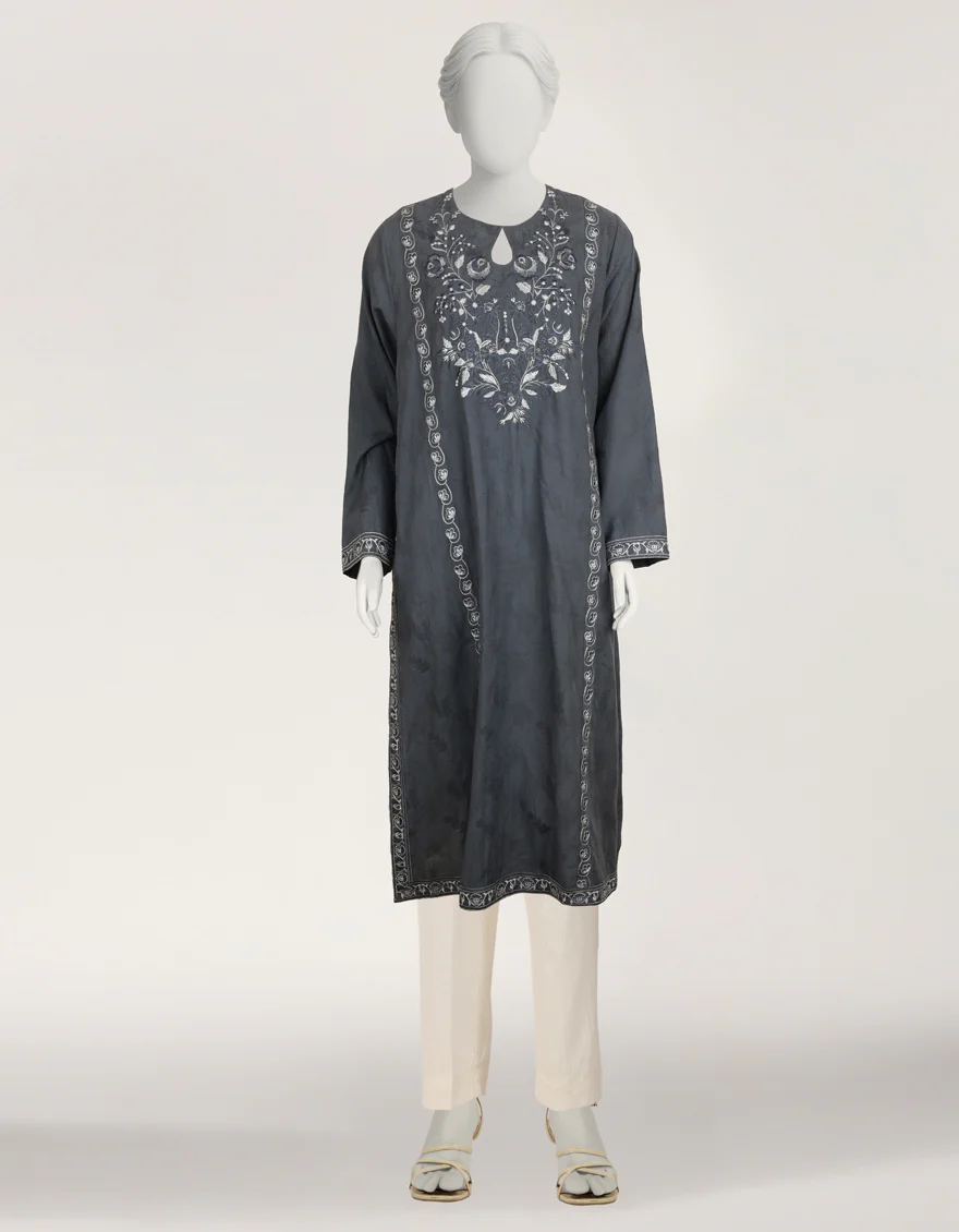 GREY DOBBY KURTI | JJLK-S-JSS-26-656 FB/MONO CROME-03 - Image 3