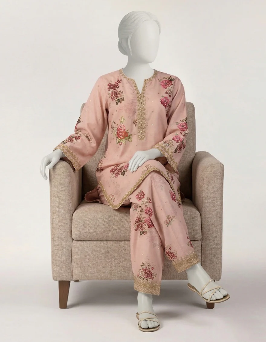 PINK RAW SILK 2PC STITCHED | JJPW-S-JPS-26-4000 FB/NAYAB-06