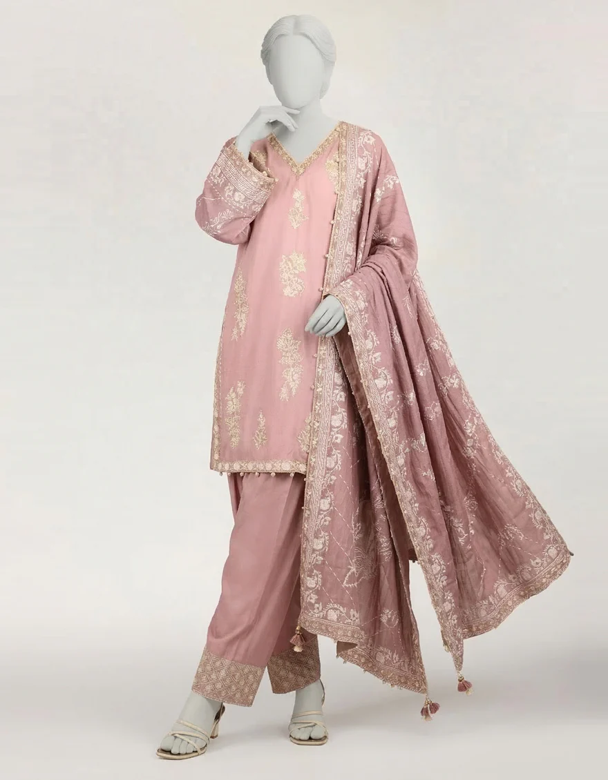 LILAC RAW SILK 3PC STITCHED | JJPW-S-JPS-26-4015 FB/MUSE-3 - Image 2