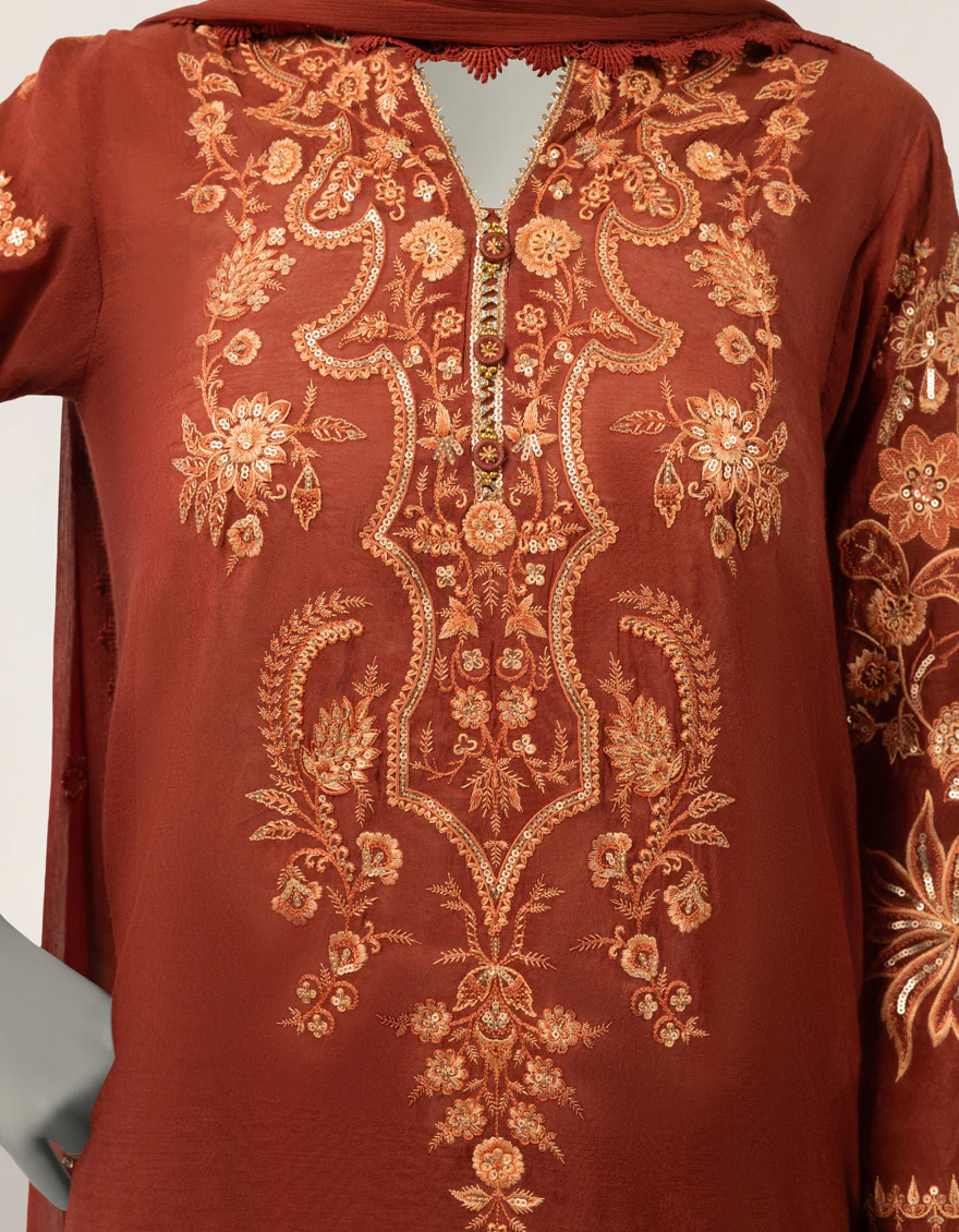 MAROON PAPER COTTON 3PC STITCHED | JJPW-S-JPS-26-4022 FB/INARA-06 - Image 4