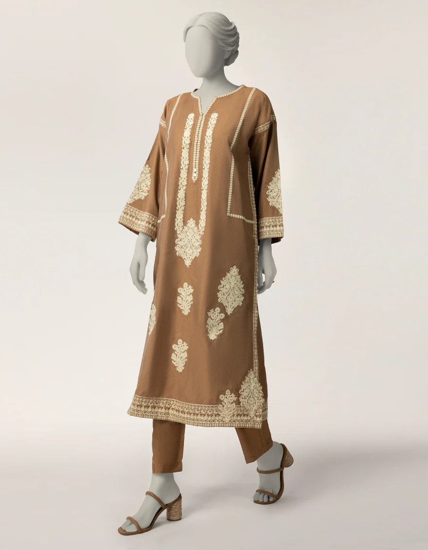BROWN COTTON NET 2PC STITCHED | JJPW-S-JPS-26-4048 FB/NAYAB-14