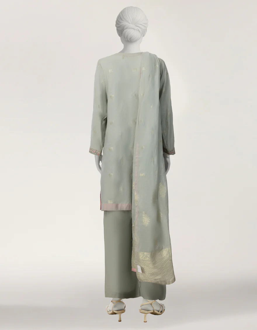 LIGHT BLUE SWISS COTTON 3PC STITCHED | JJPW-S-JPS-26-4057 FB/DANEEN-02 - Image 2