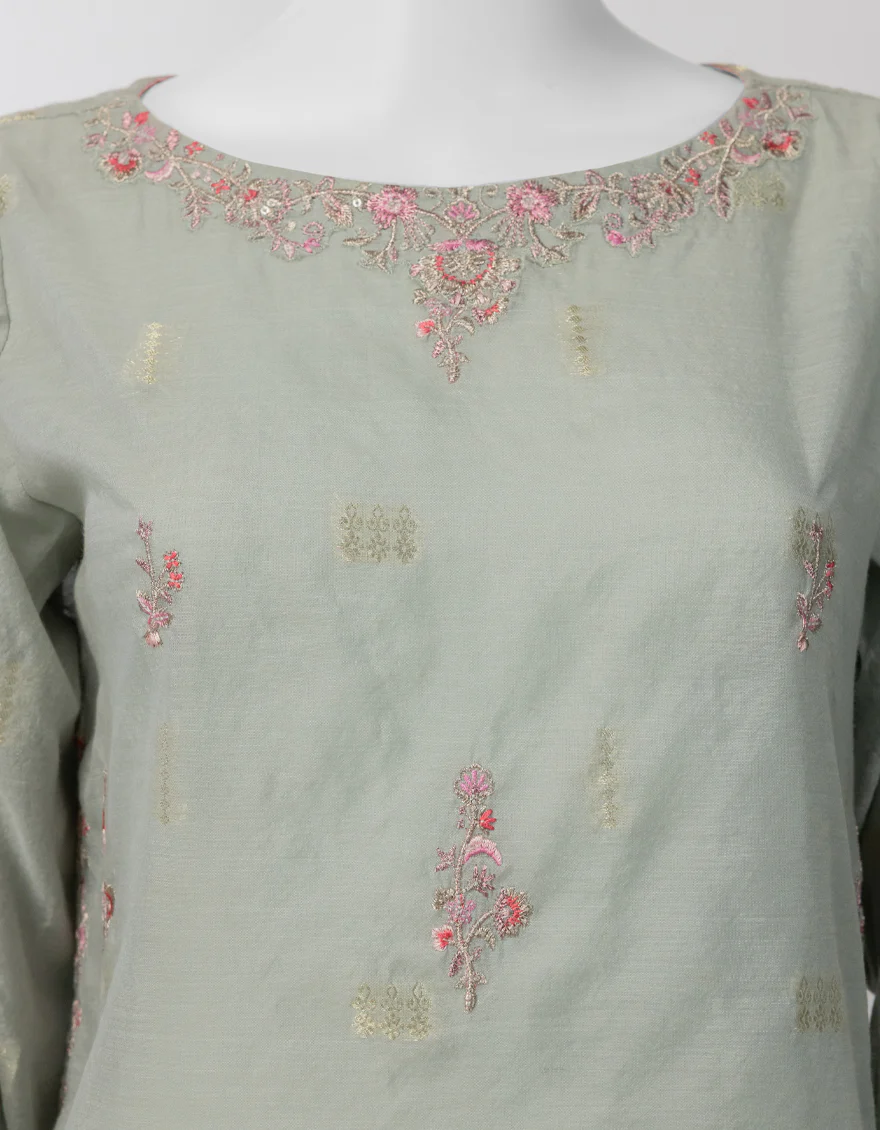 LIGHT BLUE SWISS COTTON 3PC STITCHED | JJPW-S-JPS-26-4057 FB/DANEEN-02 - Image 3