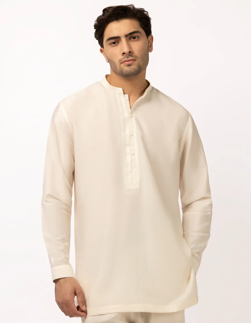 OFF WHITE BLENDED KURTA TROUSERS | JJSHKP-A-47710/S26/CC2792-CL - Image 2