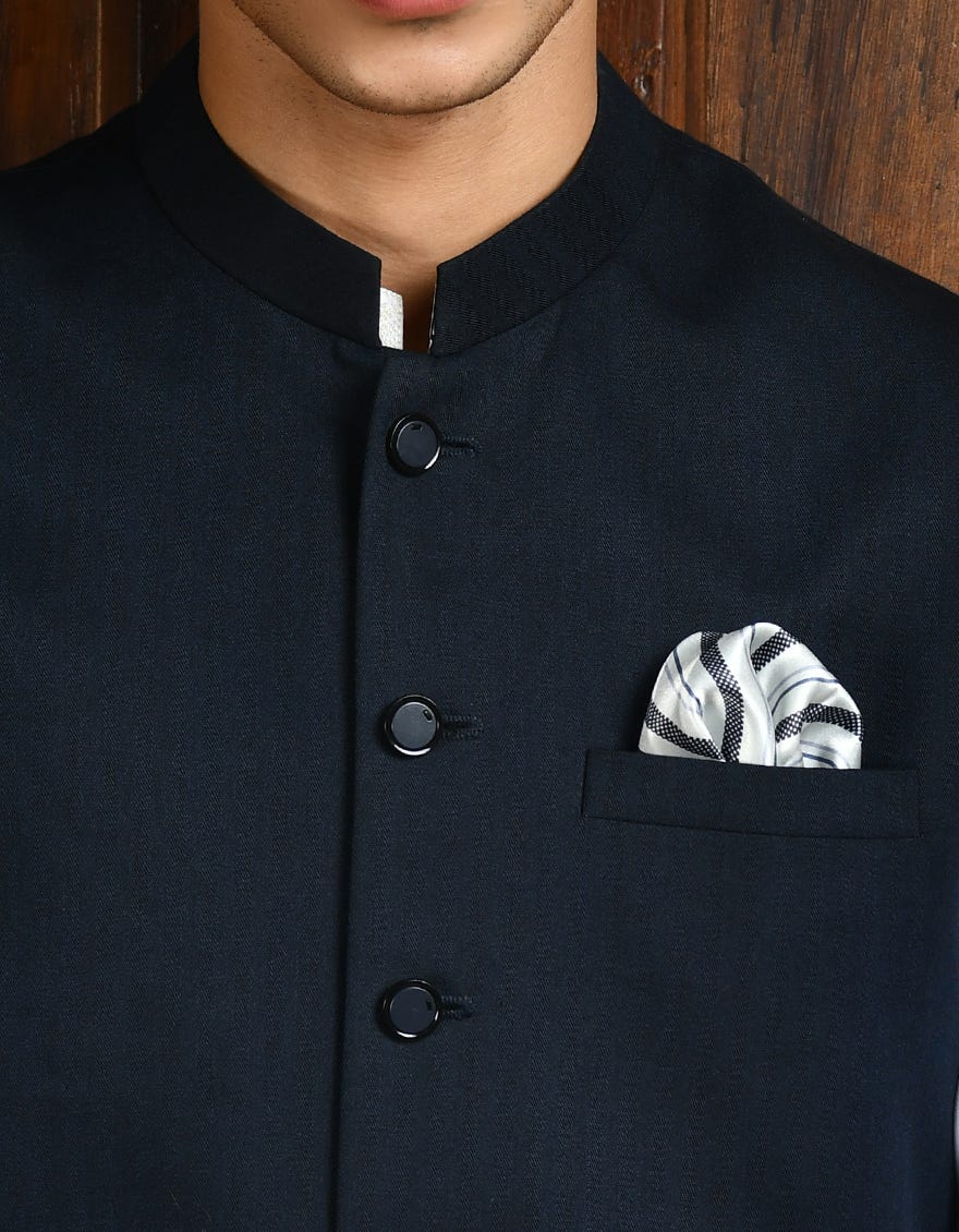 NAVY BLUE WAISTCOAT | JJVC-A-27381-R17-AP/S26/JJ11028-FL - Image 3
