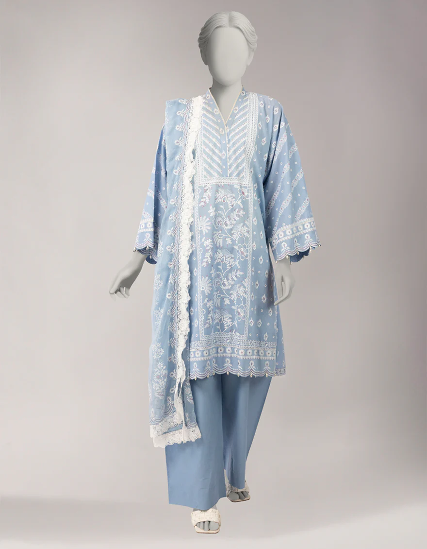 BLUE LAWN 3PC UNSTITCHED | JLAWN-S-26-1100 SHADOW WORK-2