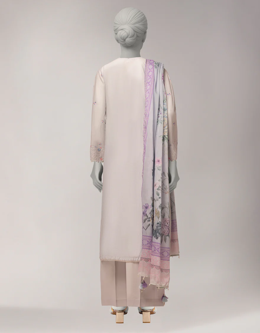 GREY LAWN 3PC STITCHED | JLAWN-S-26-1112/S LUXE-A-02 - Image 2