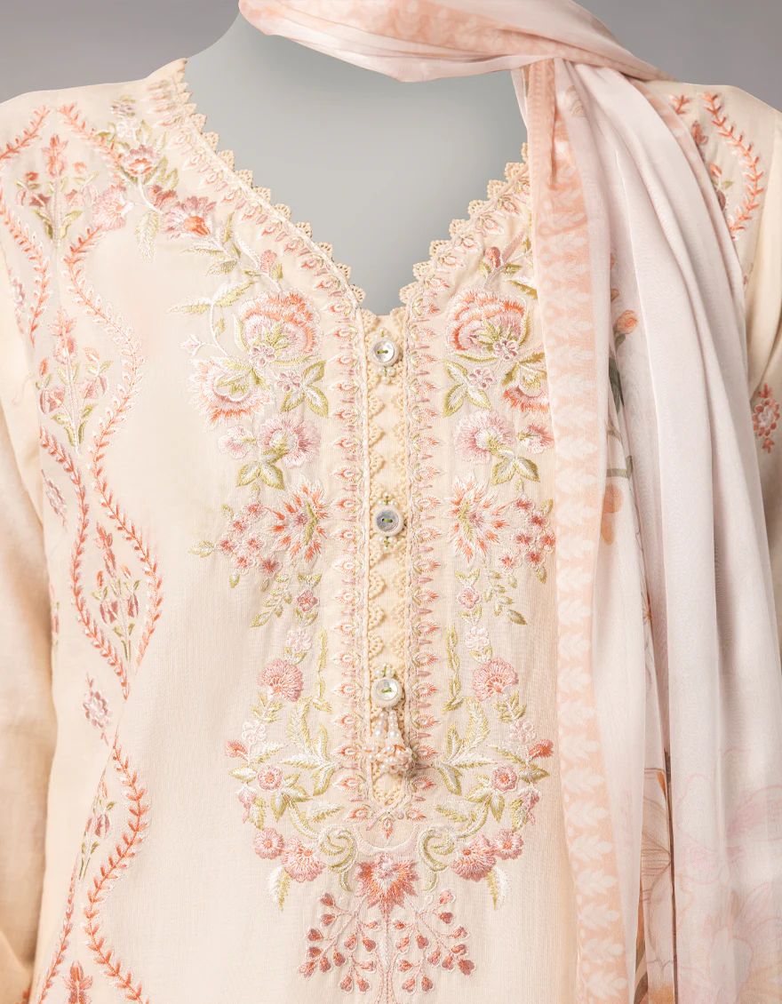 PEACH LAWN 3PC STITCHED | JLAWN-S-26-1114/S LUXE-A-04 - Image 3