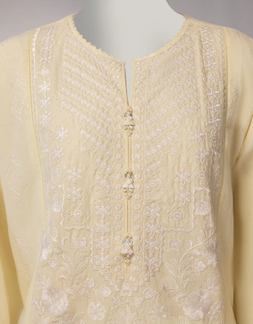 YELLOW LAWN 3PC UNSTITCHED | JLAWN-S-26-1120 LUXE-B-4 - Image 3
