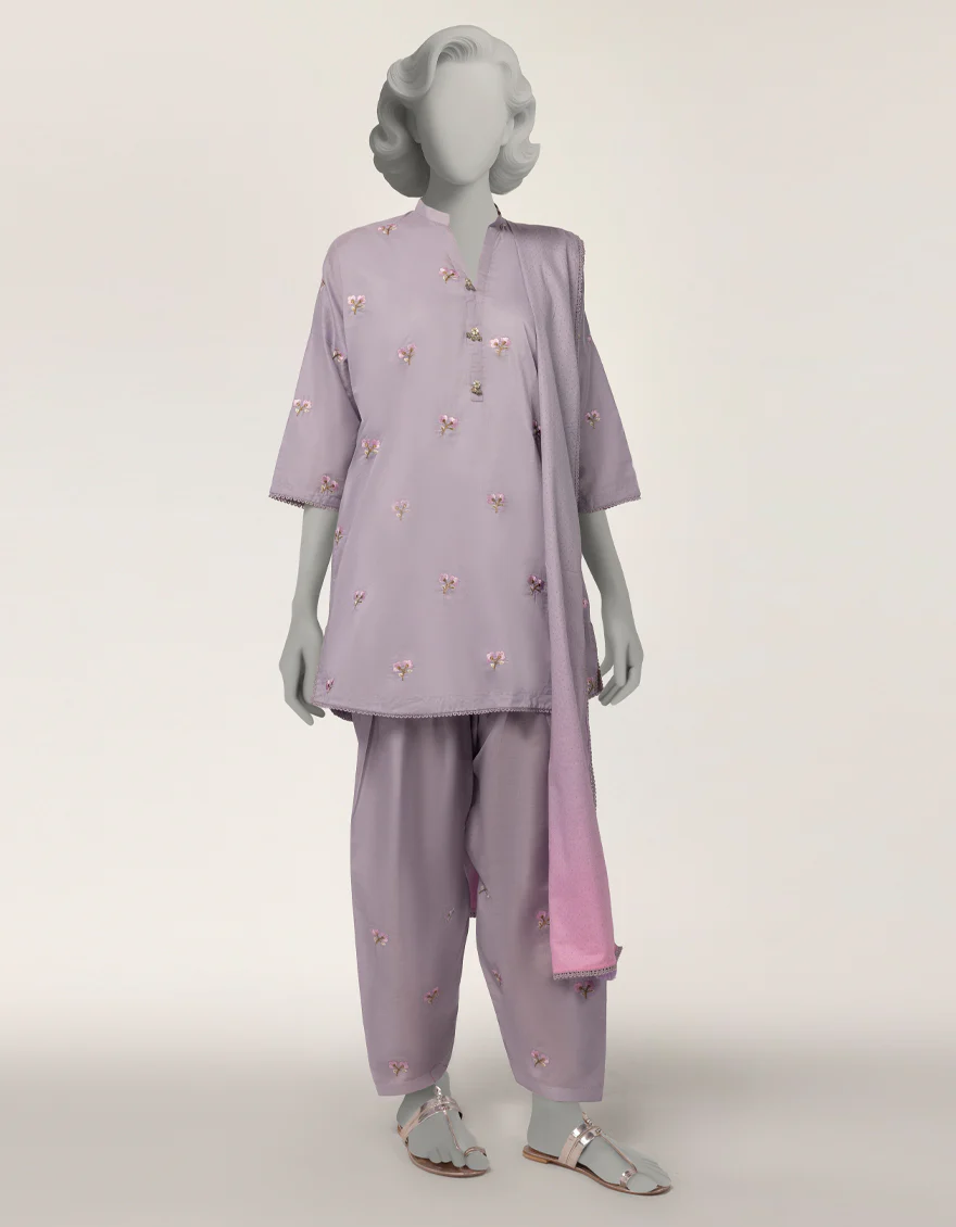 PURPLE JACQUARD 3PC STITCHED | JLAWN-S-26-374/S THREAD GARDEN-03