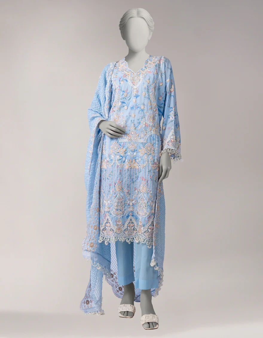MULTICOLOR DORIA 3PC UNSTITCHED | JLAWN-S-26-3809 HILL SIDE-3