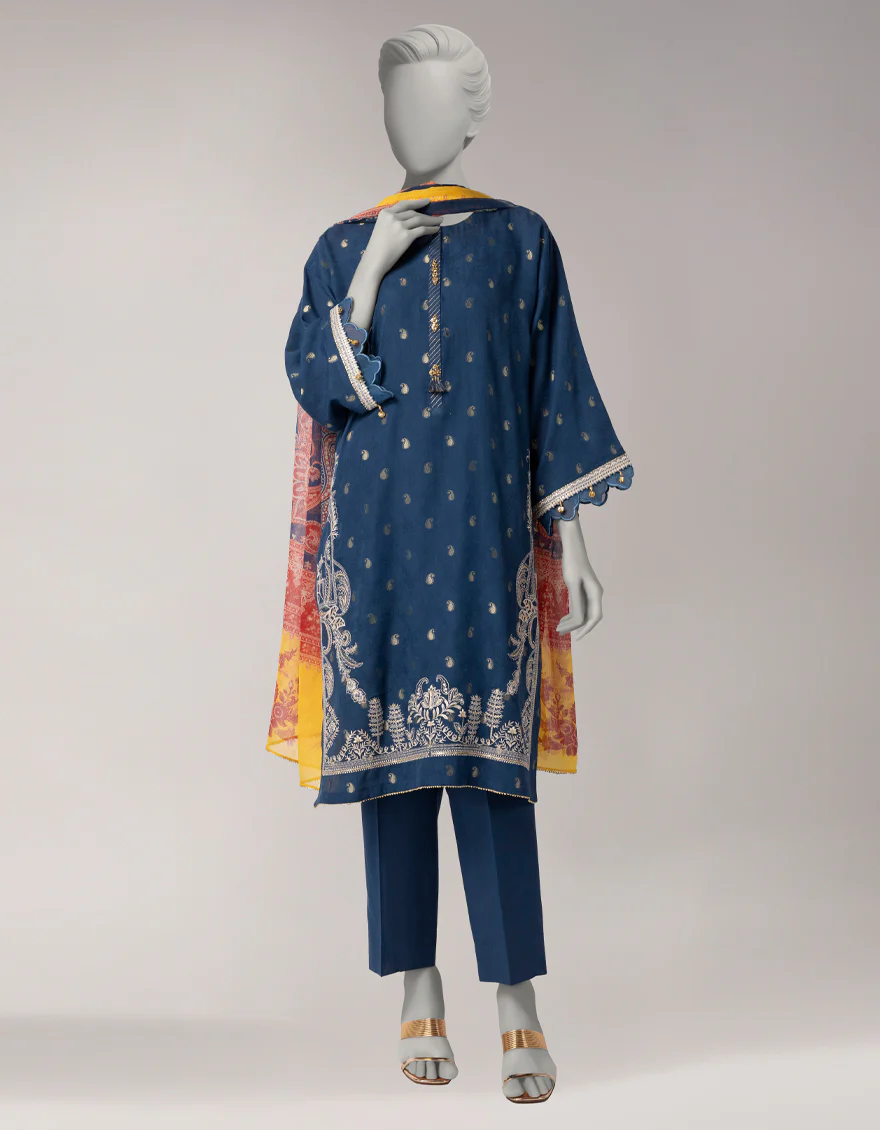 BLUE ZARI LAWN 3PC UNSTITCHED | JLAWN-S-26-3817 EASTERN HUES-3