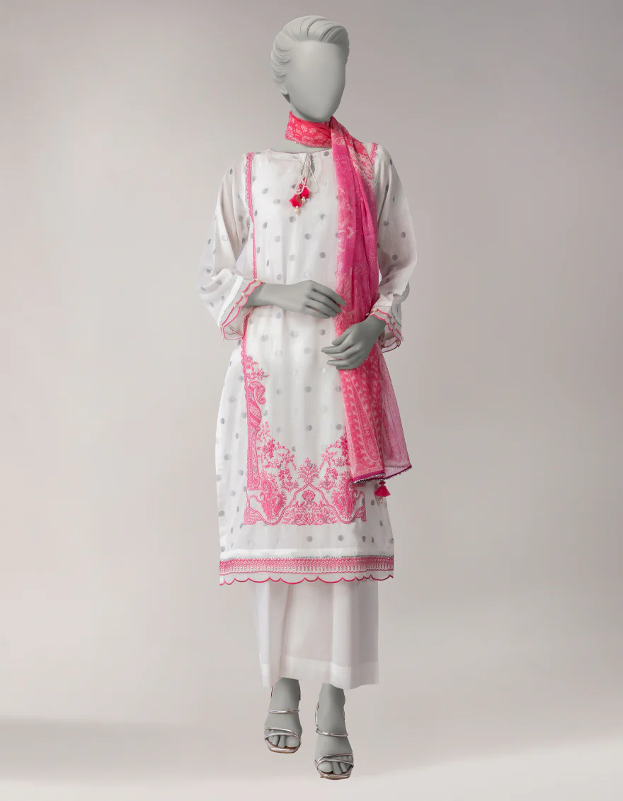 WHITE ZARI LAWN 3PC UNSTITCHED | JLAWN-S-26-3818 EASTERN HUES-4