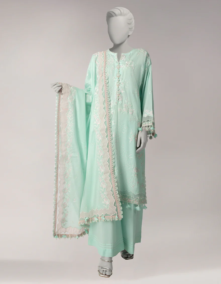 GREEN LAWN 3PC UNSTITCHED | JLAWN-S-26-3824 VINTAGE-2