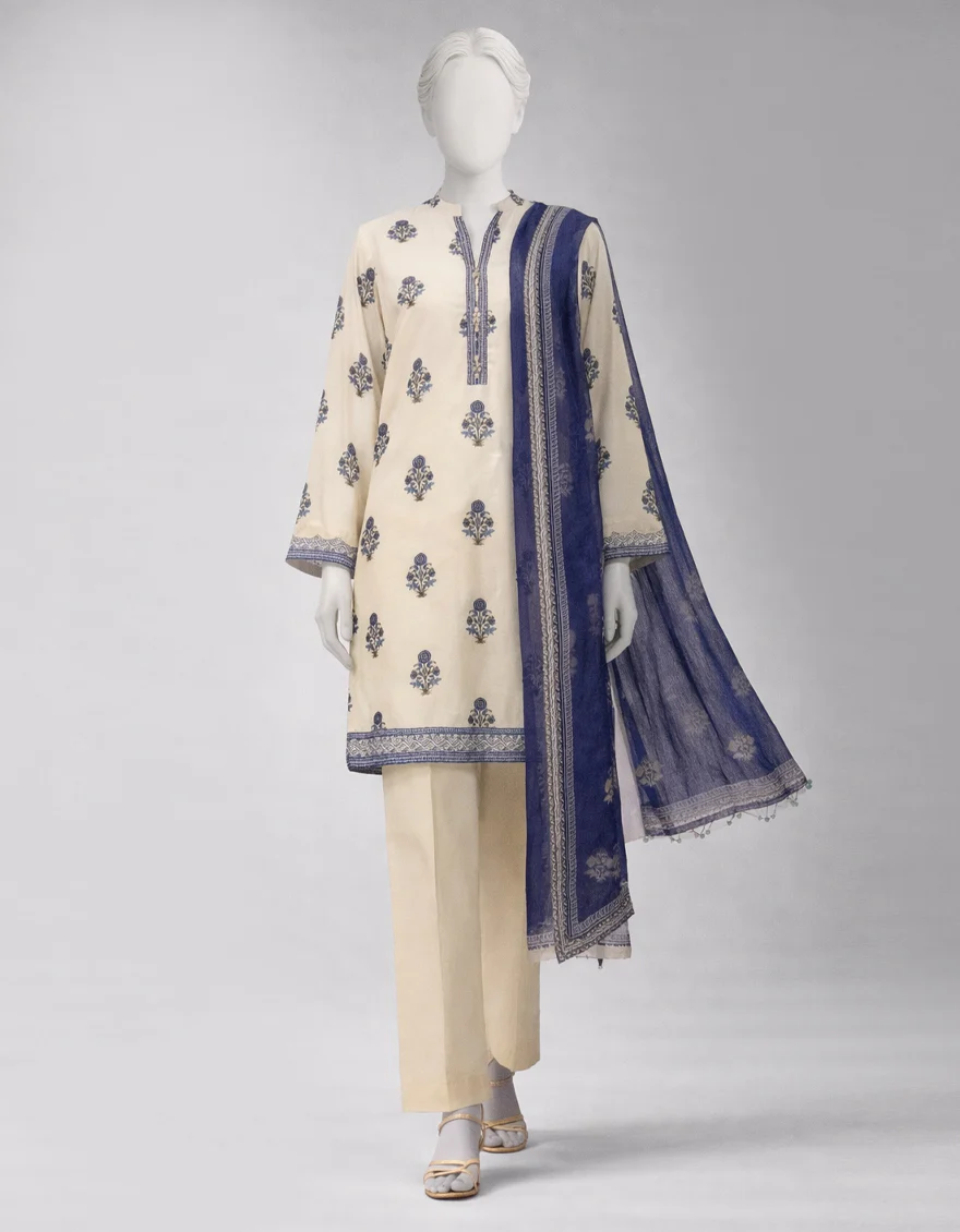 MULTICOLOR LAWN 3PC UNSTITCHED | JLAWN-S-26-3855 HINDCRAFT ECHOES-1 - Image 5