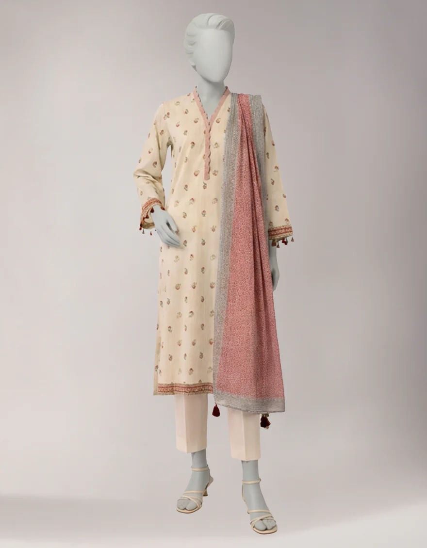 MULTICOLOR LAWN 3PC UNSTITCHED | JLAWN-S-26-3857 HINDCRAFT ECHOES-3