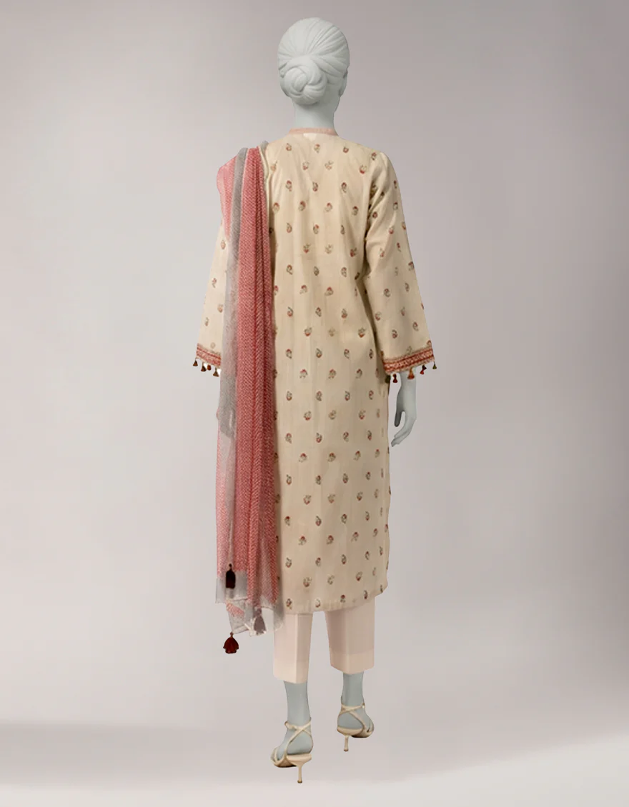 MULTICOLOR LAWN 3PC UNSTITCHED | JLAWN-S-26-3857 HINDCRAFT ECHOES-3 - Image 2