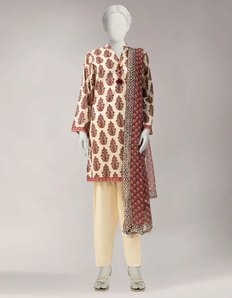 MULTICOLOR LAWN 3PC UNSTITCHED | JLAWN-S-26-3860 HINDCRAFT ECHOES-6 - Image 4