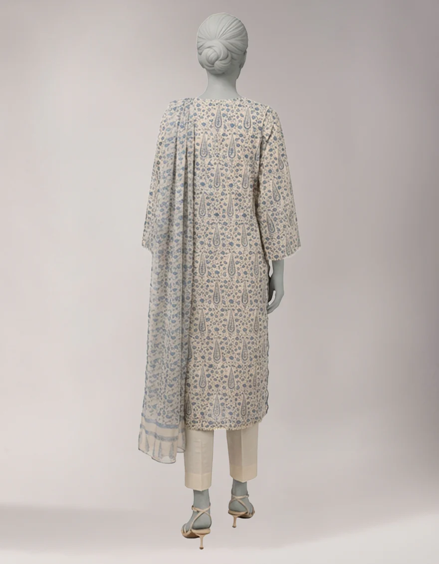 MULTICOLOR LAWN 3PC UNSTITCHED | JLAWN-S-26-3861 HINDCRAFT ECHOES-7 - Image 2