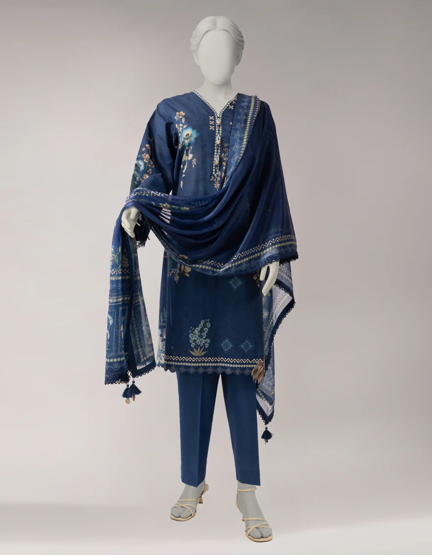 MULTICOLOR LAWN 3PC UNSTITCHED | JLAWN-S-26-3887 MUGHAL-1 - Image 5