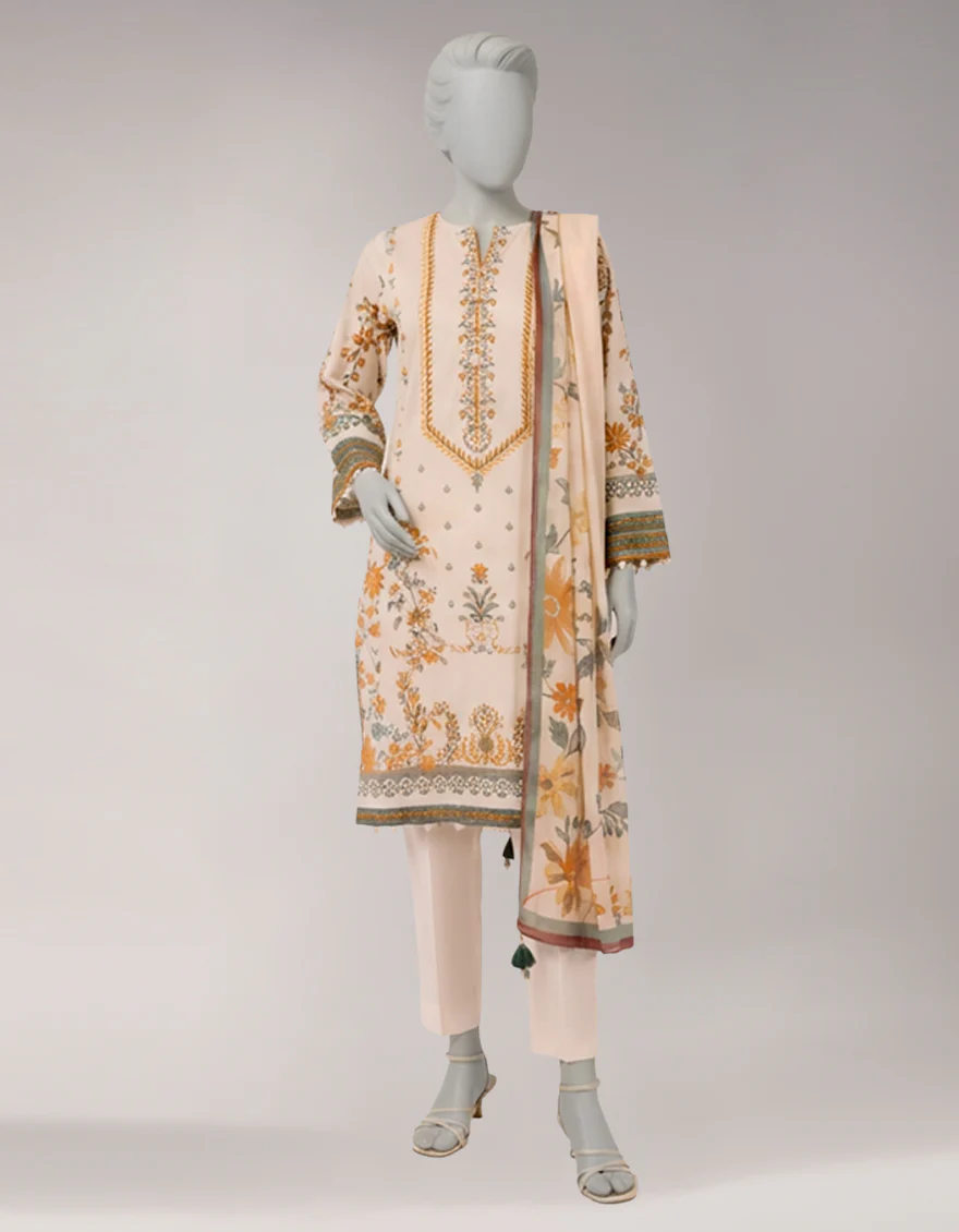 MULTICOLOR LAWN 3PC UNSTITCHED | JLAWN-S-26-3890 MUGHAL-4