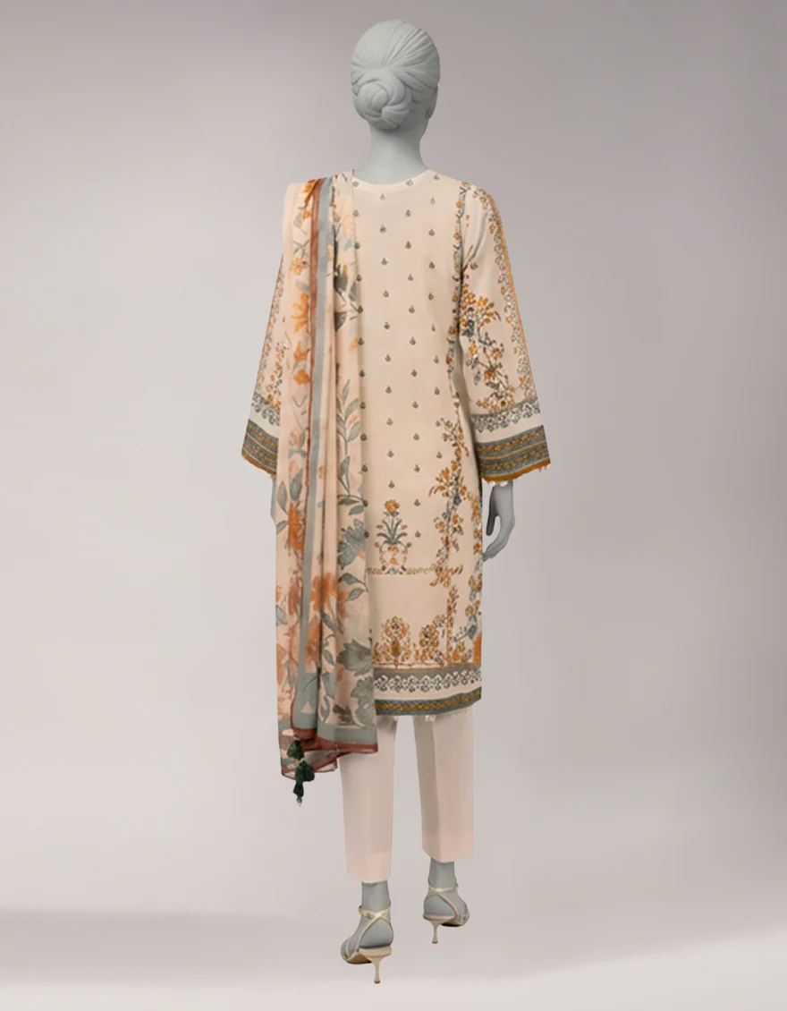 MULTICOLOR LAWN 3PC UNSTITCHED | JLAWN-S-26-3890 MUGHAL-4 - Image 2