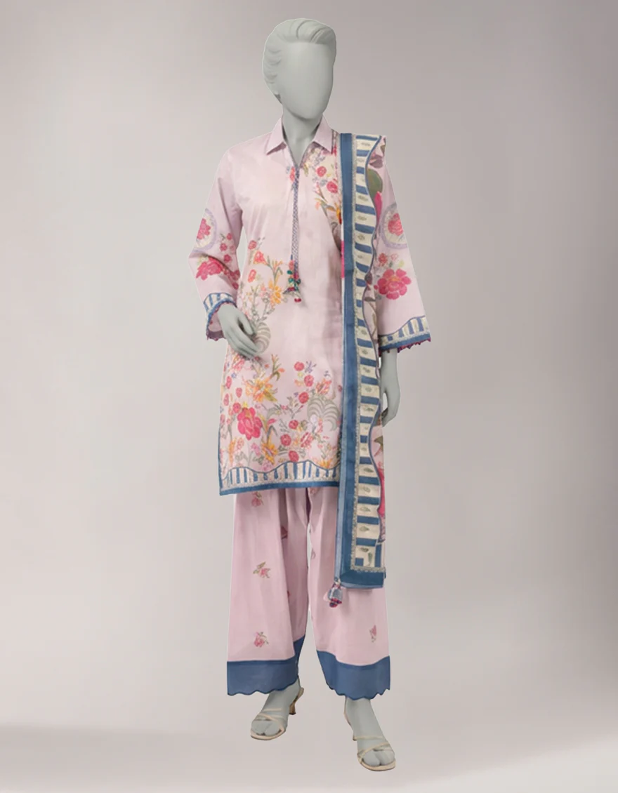 MULTICOLOR LAWN 3PC UNSTITCHED | JLAWN-S-26-3901 BOLD FLORA-7
