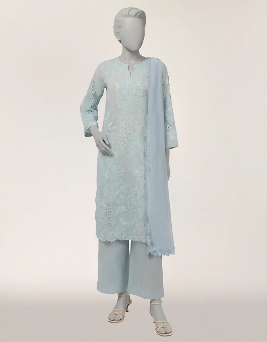 BLUE LAWN 3PC STITCHED | JLAWN-S-26-404/S SCHIFFLI-3