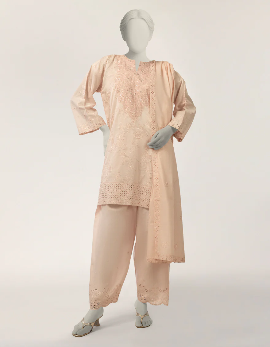 PINK LAWN 3PC STITCHED | JLAWN-S-26-497/S SCHIFFIL-B-02