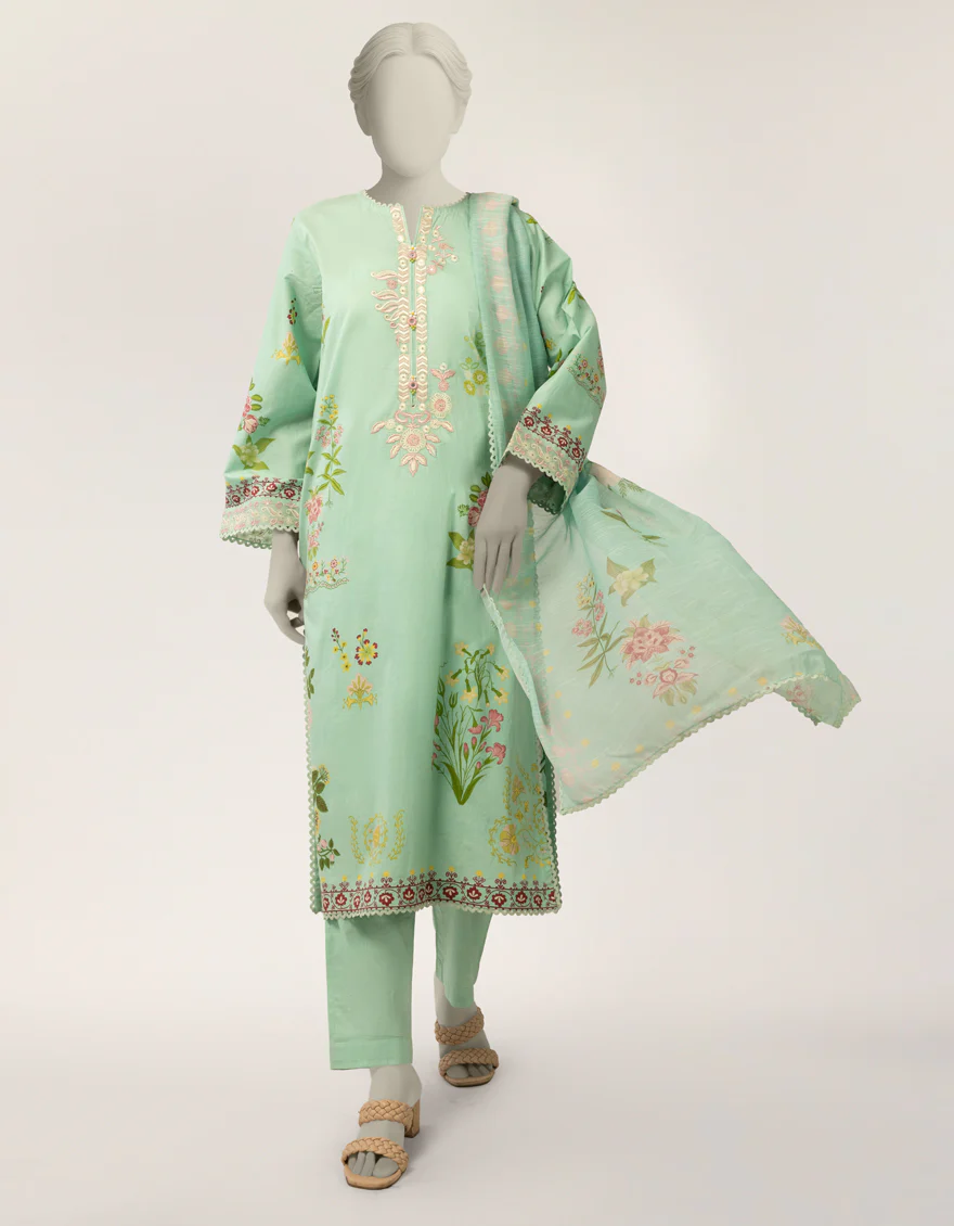 GREEN LAWN 3PC STITCHED | JLAWN-S-26-518/S RIO BOTANICA-01