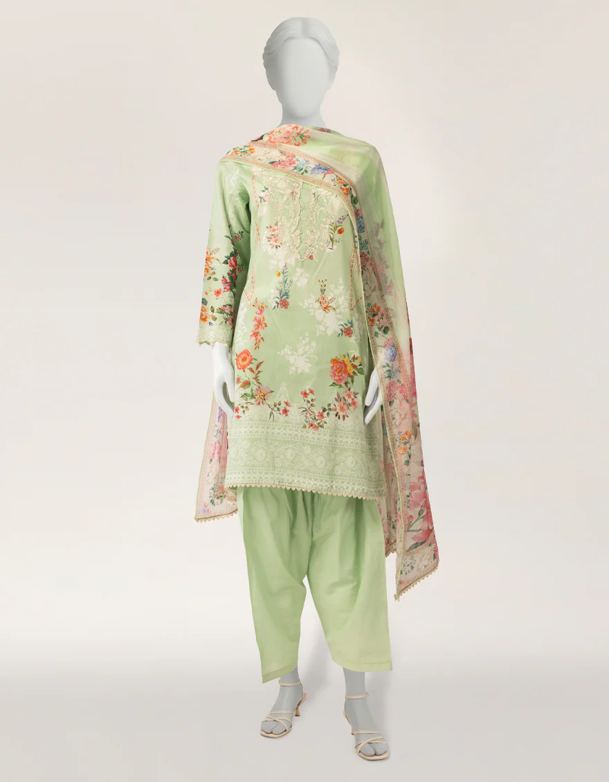 GREEN LAWN 3PC STITCHED | JLAWN-S-26-534/S MEADOW MUSE-05
