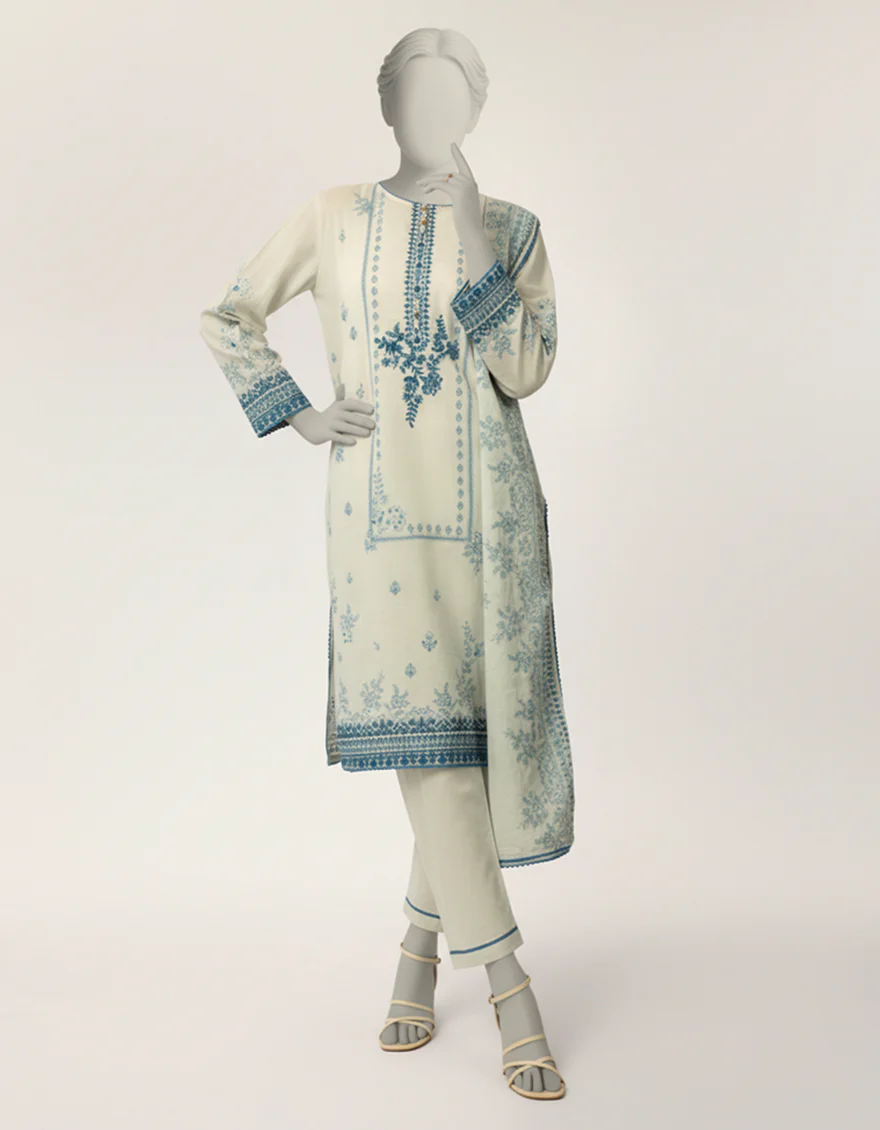 BLUE LAWN 3PC STITCHED | JLAWN-S-26-548/S FLORAL GARDEN-A-3 - Image 4