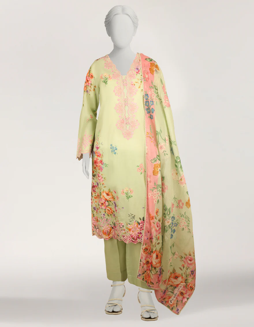 GREEN LAWN 3PC STITCHED | JLAWN-S-26-592/S FIESTA LUX-04 - Image 4