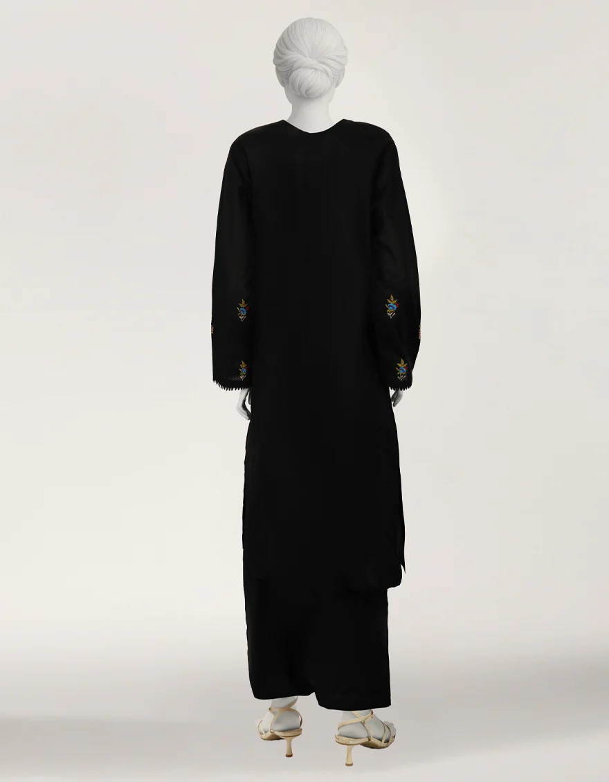 BLACK LAWN 3PC STITCHED | JLAWN-S-26-605/S POLISH-01 - Image 3