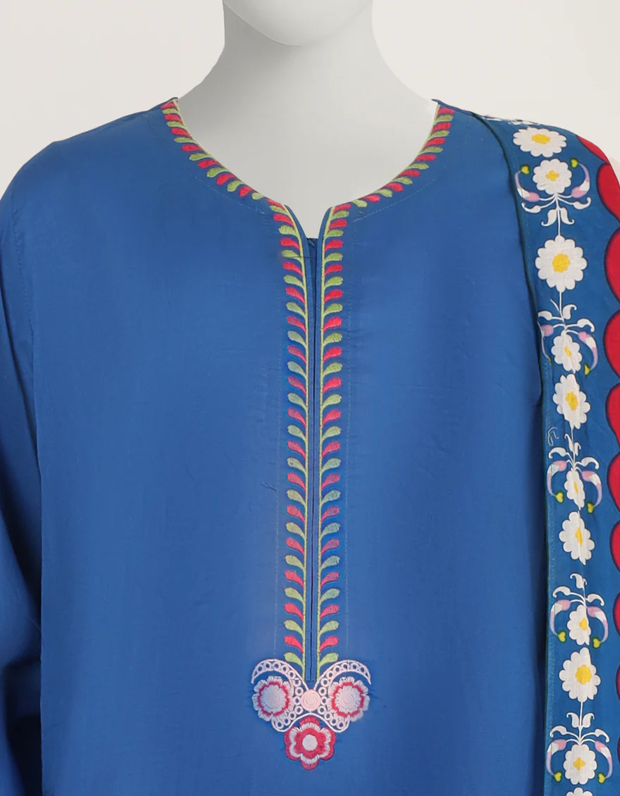 BLUE LAWN 3PC STITCHED | JLAWN-S-26-607/S POLISH-03 - Image 4
