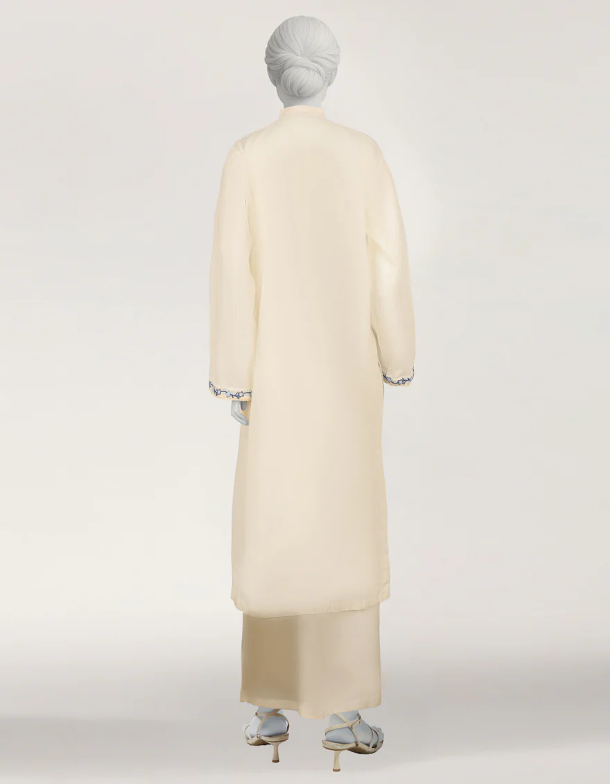 OFF WHITE LAWN 3PC STITCHED | JLAWN-S-26-610/S POLISH-6 - Image 2